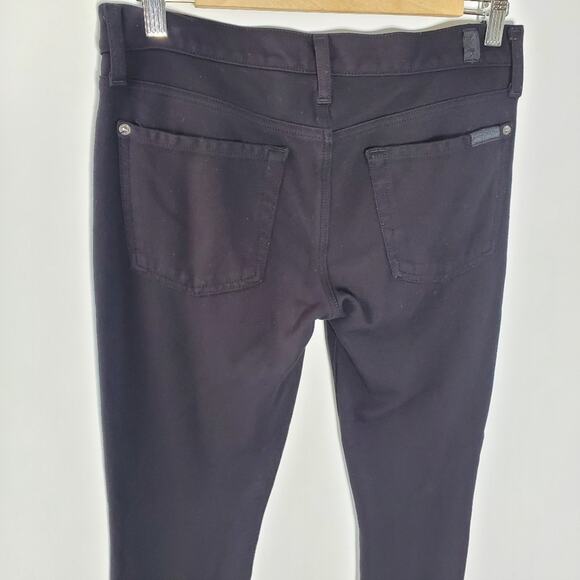 7 for all mankind black stretchy "the skinny" pants  Size 29 GUC - Picture 2 of 9